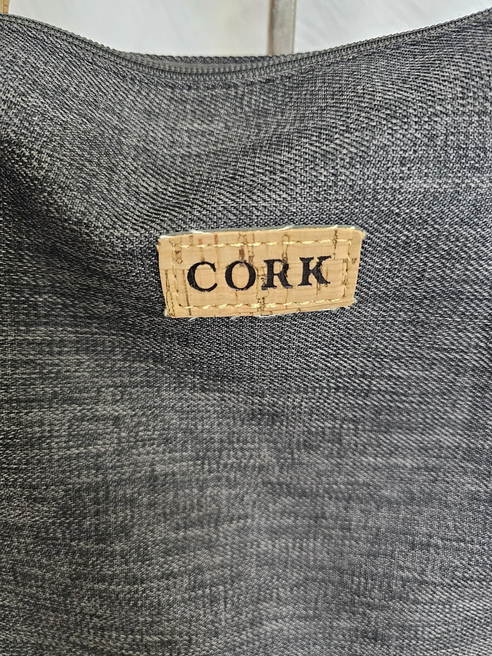 Black and Natural Cork Tote Bag
